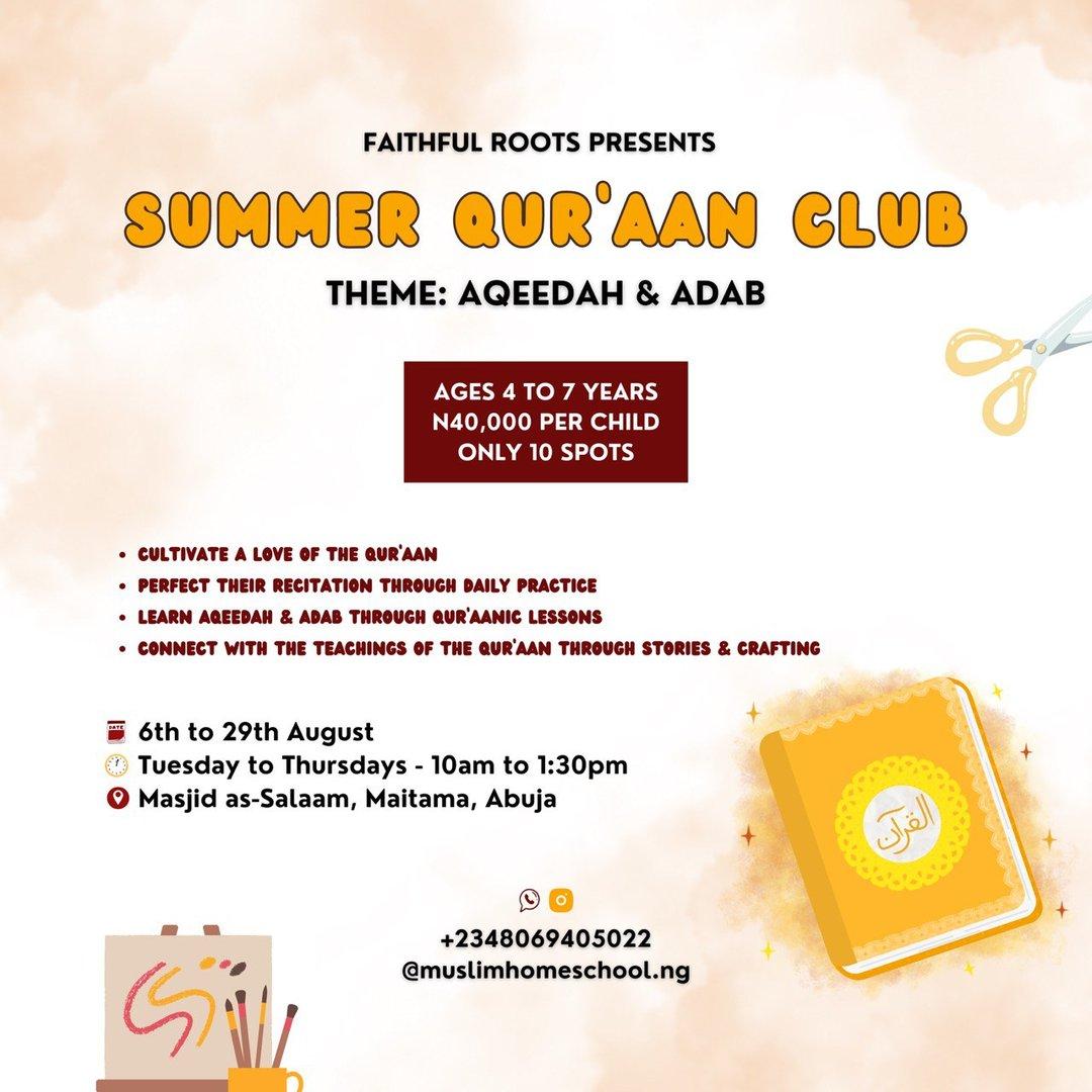 SUMMER QUR’AAN CLUB - Cover Image